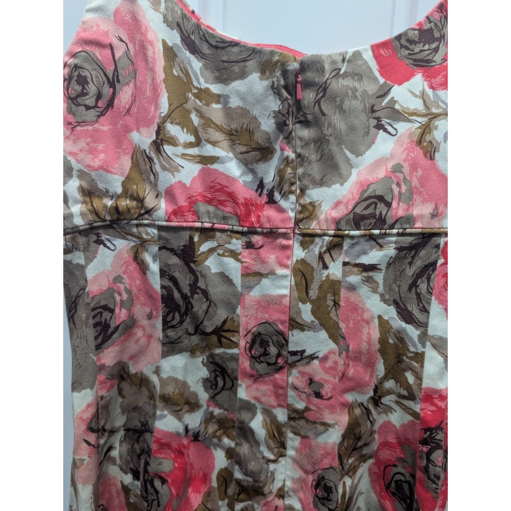 Maggy London Dress Women's 12 Floral Fit & Flare Sleeveless - Picture 6 of 9